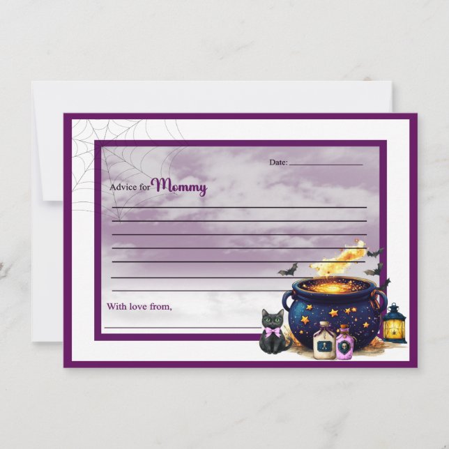 Tarjeta Pequeña A Baby's Brewing _Advice for Mommy Card (Anverso)