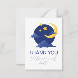 Tarjeta Pequeña A la luna y atrás Gracias, nena ducha