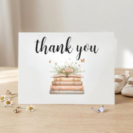 Tarjeta Pequeña A New Chapter Begins Thank You Card - Flat
