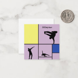 Tarjeta Pequeña A Piet le encanta bailar Mondrian Street Hiphop St