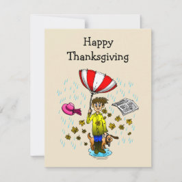 Tarjeta Pequeña A Rainy Thanksgiving Day