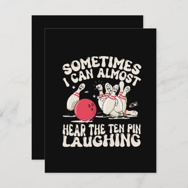 Tarjeta Pequeña A veces casi puedo escuchar al bolo riendo (Anverso / Reverso)