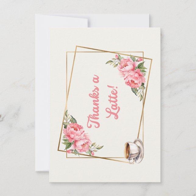 Tarjeta Pequeña A Whole Latte Love Thank You Card (Anverso)