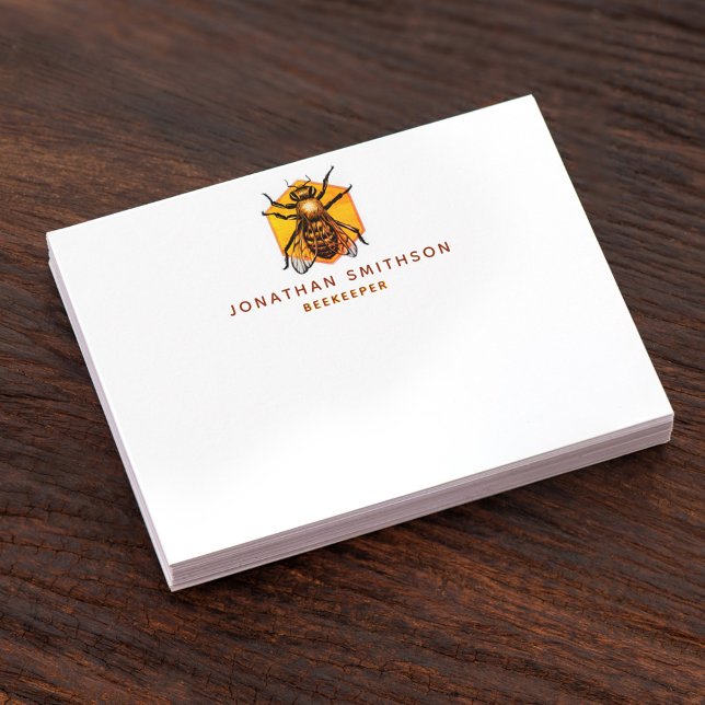 Tarjeta Pequeña Abeja personalizada moderna y elegante (Subido por el creador)
