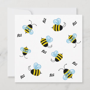 Tarjeta Pequeña Abejas de burbujas ocupadas personalizadas