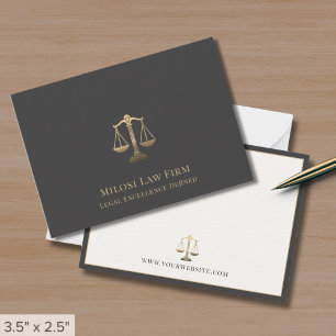Tarjeta Pequeña Abogado de la abogacía Escala Jurídica de Justicia
