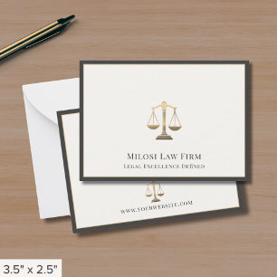 Tarjeta Pequeña Abogado Minimalista simple