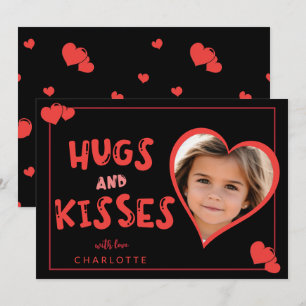 Tarjeta Pequeña Abrazos y besos Día de San Valentín Foto personali