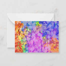 Tarjeta Pequeña Abstract autumn leaves pattern