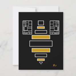 Tarjeta Pequeña Abstract Bee Note Card