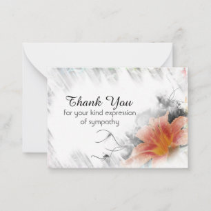 Tarjeta Pequeña Abstract Flowers Art Gracias
