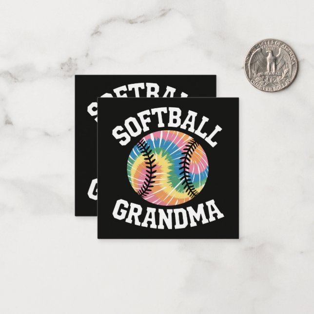 Tarjeta Pequeña Abuela de sóftbol (Anverso/Reverso In Situ)
