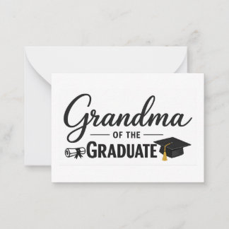 Tarjeta Pequeña Abuela orgullosa de un graduado | Graduación elega