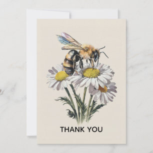 Tarjeta Pequeña Acuarela Abeja Gracias