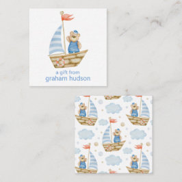 Tarjeta Pequeña Acuarela Alojamiento de Regalo de Barco Náutico