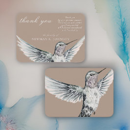 Tarjeta Pequeña Acuarela Classic Hummingbird Memorial Gracias