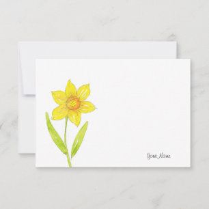 Tarjeta Pequeña Acuarela Daffodil 2