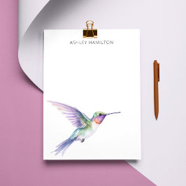 Tarjeta Pequeña Acuarela de Hummingbird personalizada