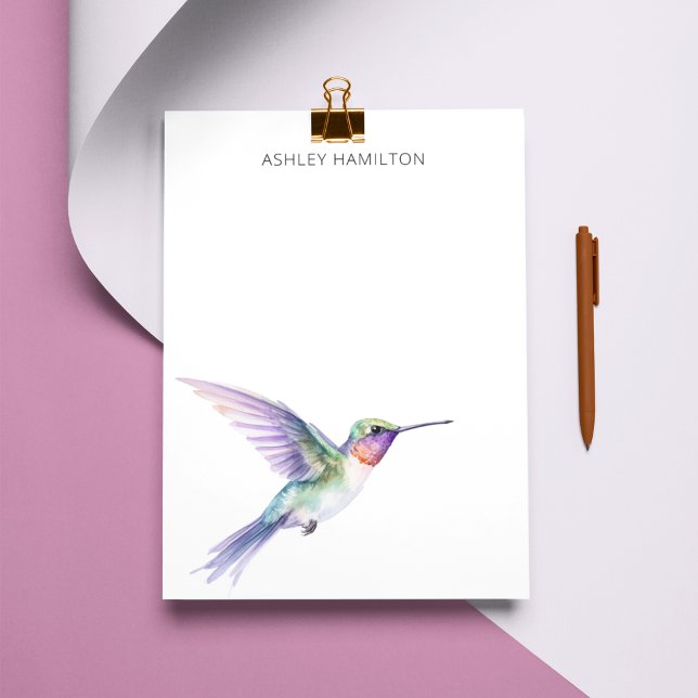 Tarjeta Pequeña Acuarela de Hummingbird personalizada (Subido por el creador)