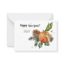 “Acuarela de mandarina de Año Nuevo