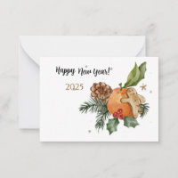 “Acuarela de mandarina de Año Nuevo