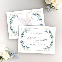 Tarjeta Pequeña Acuarela Dove y Olive Branch Memorial Gracias