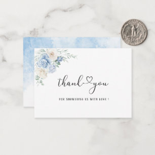 Tarjeta Pequeña Acuarela Elegante Amor en flor Ducha de novia que