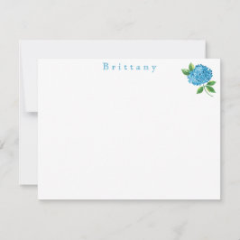 Tarjeta Pequeña Acuarela Floral Hortensia 