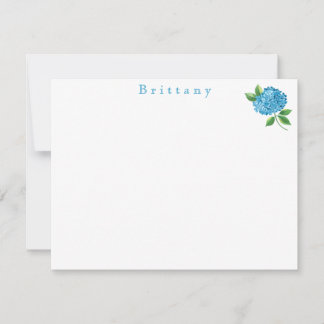 Tarjeta Pequeña Acuarela Floral Hortensia 