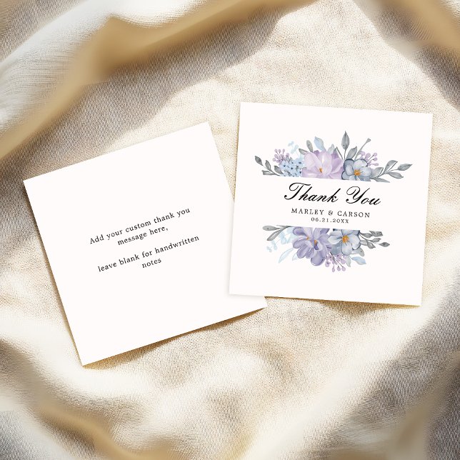 Tarjeta Pequeña Acuarela Floral Script Boda presupuesto Gracias (Subido por el creador)