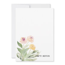 Acuarela Floral Verde Personalizado Moderno