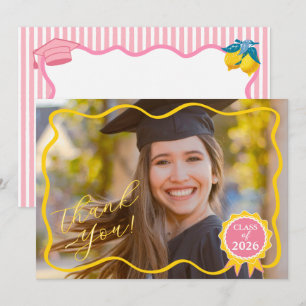 Tarjeta Pequeña Acuarela Limón Clase de Graduación 26