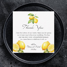 Tarjeta Pequeña acuarela limones limoncello boda gracias