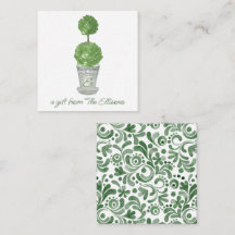 Acuarela Monogramado Gabinete de regalo Topiary