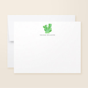 Tarjeta Pequeña Acuarela Pear Cactus Personalizado
