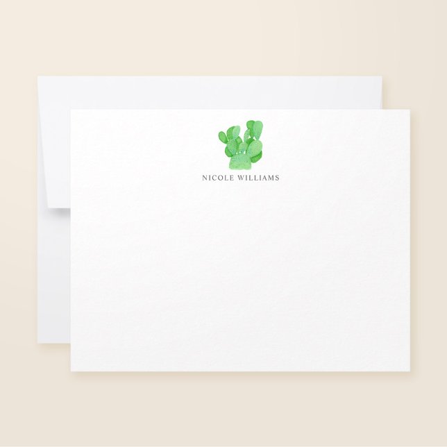 Tarjeta Pequeña Acuarela Pear Cactus Personalizado (Subido por el creador)