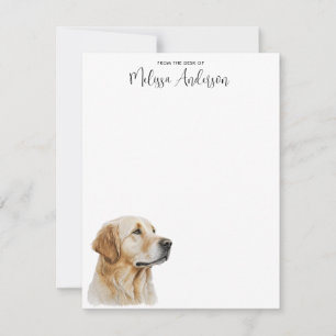 Tarjeta Pequeña acuarela personalizada de Golden Retriever Dog Lov