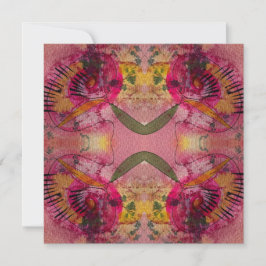 Tarjeta Pequeña Acuarela Y Tinta Resumen Hermoso Arte De Pintura