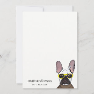 Tarjeta Pequeña adiestrador de perros de Bulldog azul Dusky Blue R