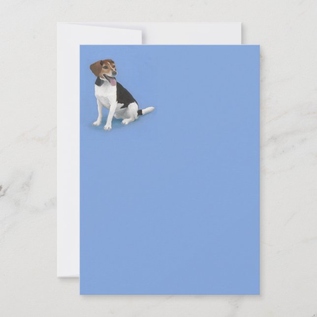 Tarjeta Pequeña Adorable Beagle Mix Note Card (Anverso)