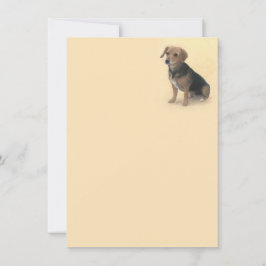 Tarjeta Pequeña Adorable Beagle Mix Notecard