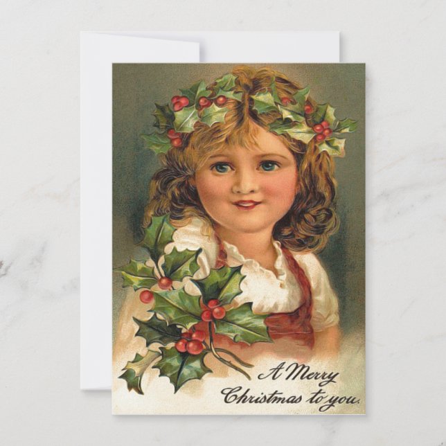 Tarjeta Pequeña Adorables Navidades victorianas viejas (Anverso)