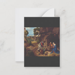 Tarjeta Pequeña Adoración de los pastores por Giorgione