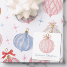 Adorno de lazo rosa de Navidad caprichoso pastel