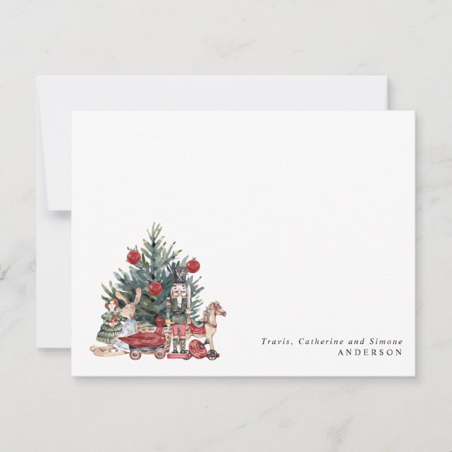 Tarjeta Pequeña Adornos Modernos de Navidad para Árbol de Navidad  (Anverso)