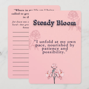 Tarjeta Pequeña Afirmación de la blogósfera peónica y Rosa polvori
