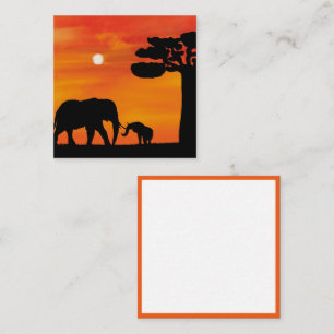Tarjeta Pequeña africano, patrón africano, marrón, elegante, natur