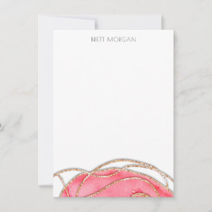 Tarjeta Pequeña Agato de oro rosado Rosa