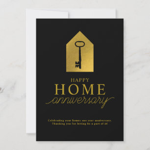 Tarjeta Pequeña Agente Inmobiliario Feliz Aniversario de Hogar Lla