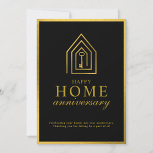 Tarjeta Pequeña Agente Inmobiliario Feliz Aniversario de Hogar Lla